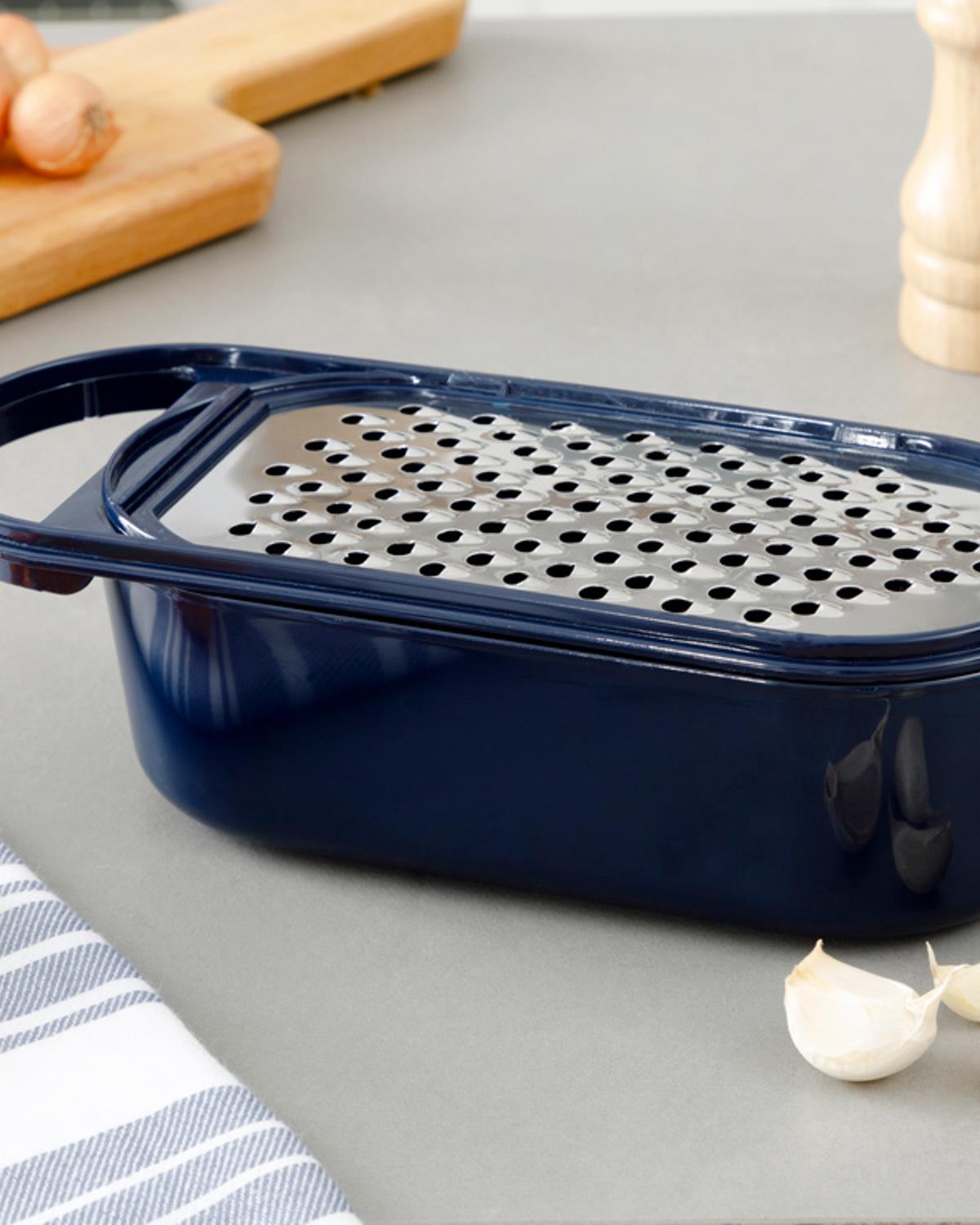 Lily Plastic chambered Grater 23 cm Dark Blue
