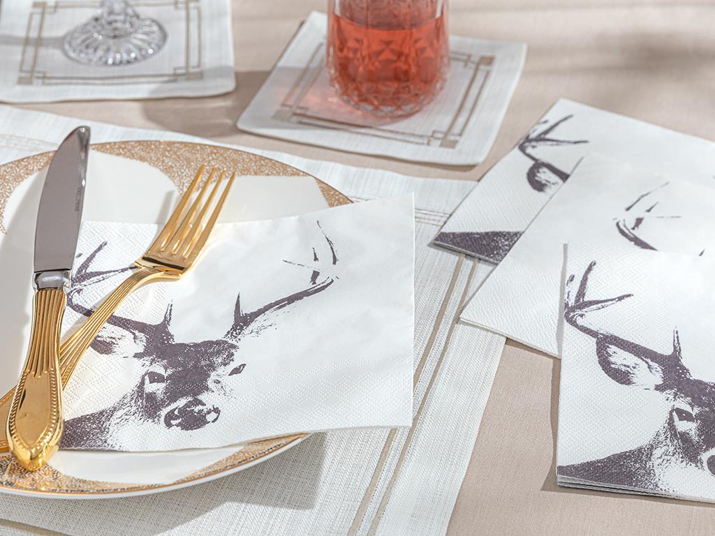 Lufia Paper 20 Set Tissue Napkin 33x33 cm White