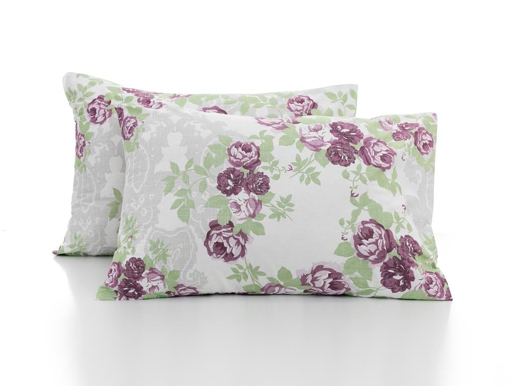 Lustru trandafir Cottony Set 2  FAȚĂ DE PERNĂ 50x70 cm Damson