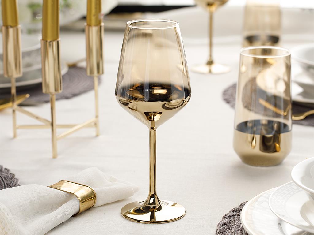 Lydia Glass 2 pcs champagne Glass 350 ml Gold