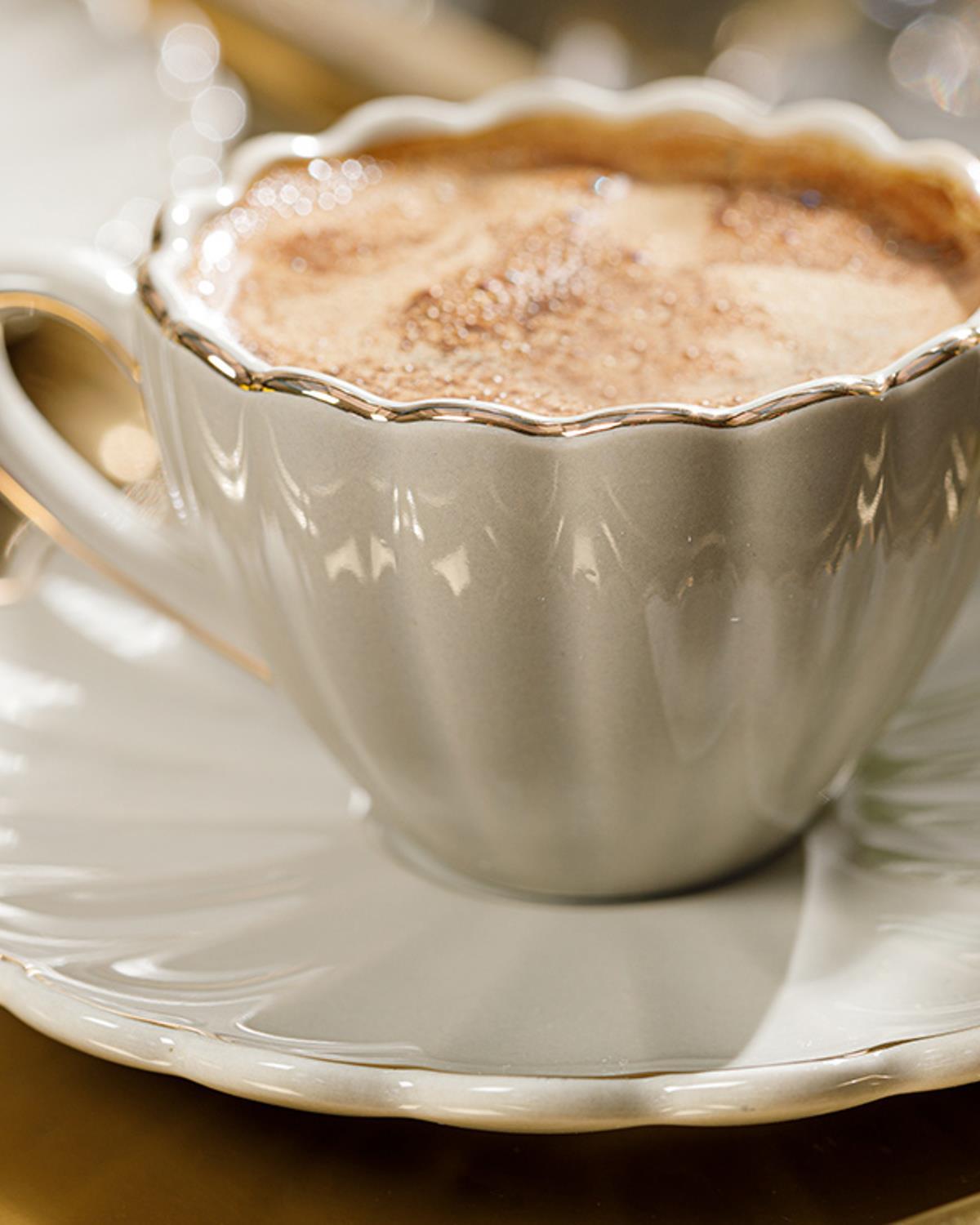 Maria Porcelain 12 Parça 6 Kişilik Coffee Cup Set 90 ml Beige