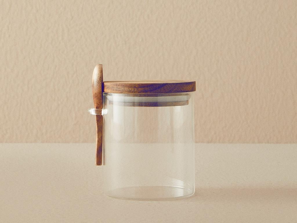 Marsha Borosilicat Cu Linguri Borcan 8,5 cm Transparent