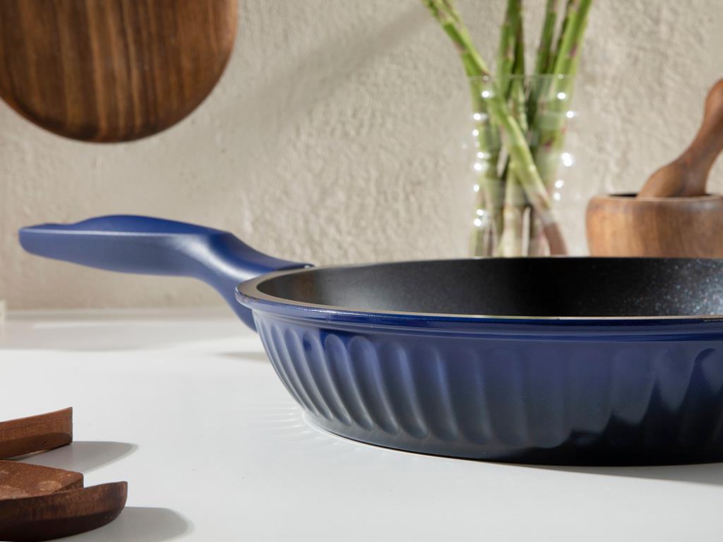 Master Cast Aluminum Casting Fry Pan 26 cm Dark Blue