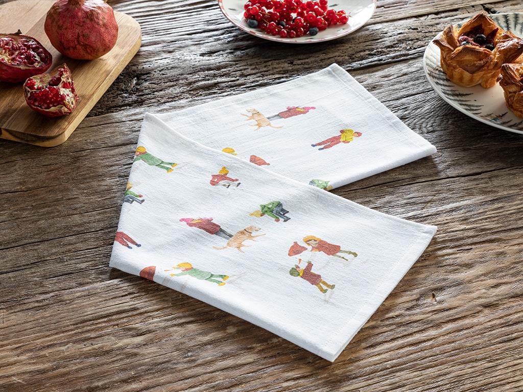 Messy Cotton Drying Cloth 40x60 Red