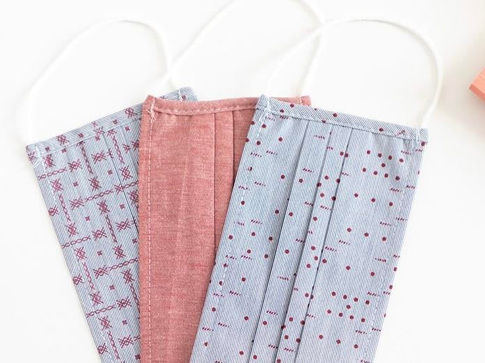 MICRO DESIGN Bumbac Kumaş  MASCĂ Roşu