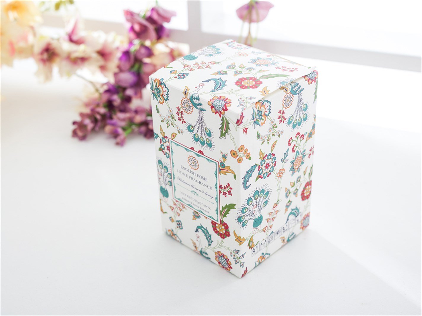 Miere de floare de nectarină # Borcan . Mint-lilac-roz