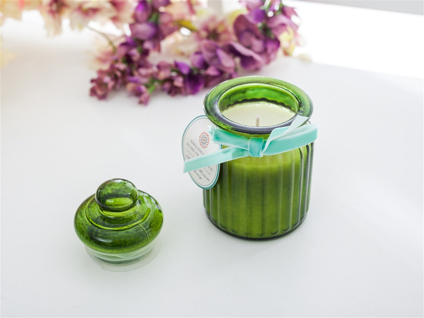 Miere de floare de nectarină # Borcan . Mint-lilac-roz