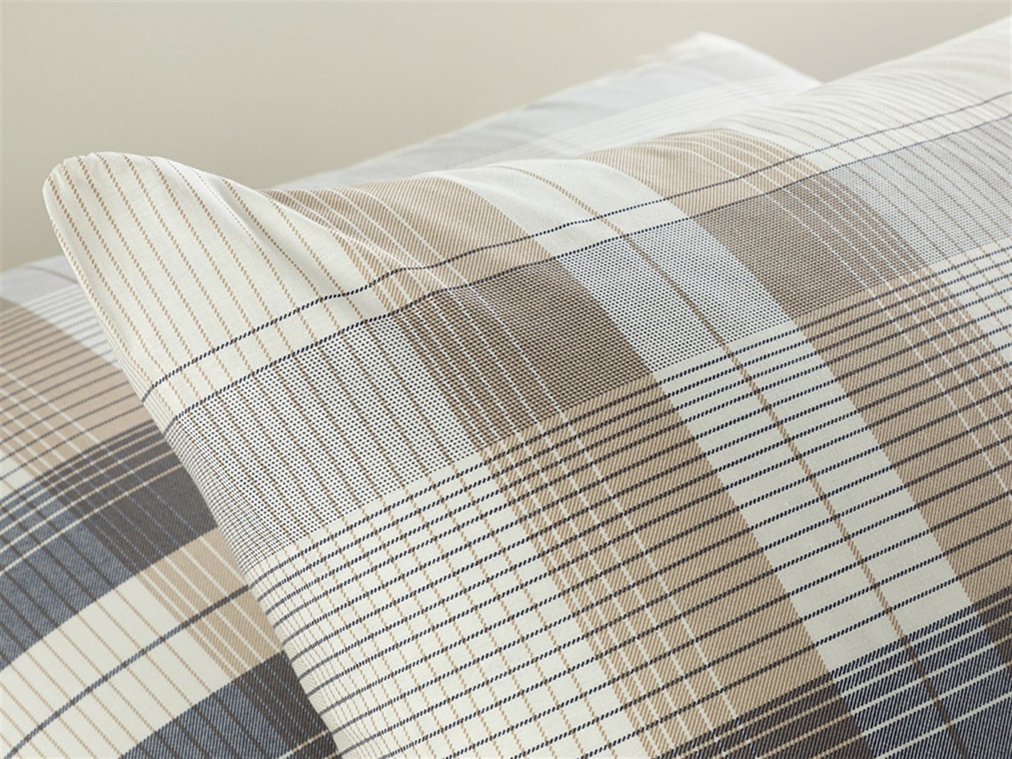 Modern Check 57 Tel / 144 Numărul de fir 2 set 50x70 cm Albastru inchis