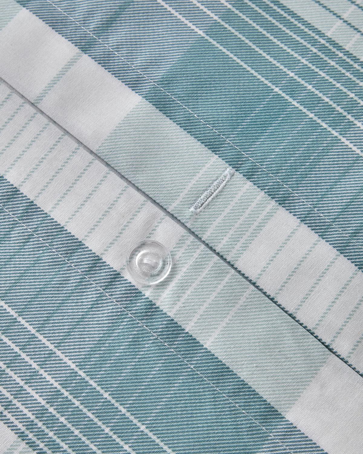 Modern Check Cu Bumbac Double Set Lenjerie De Pat 200x220 cm Verde