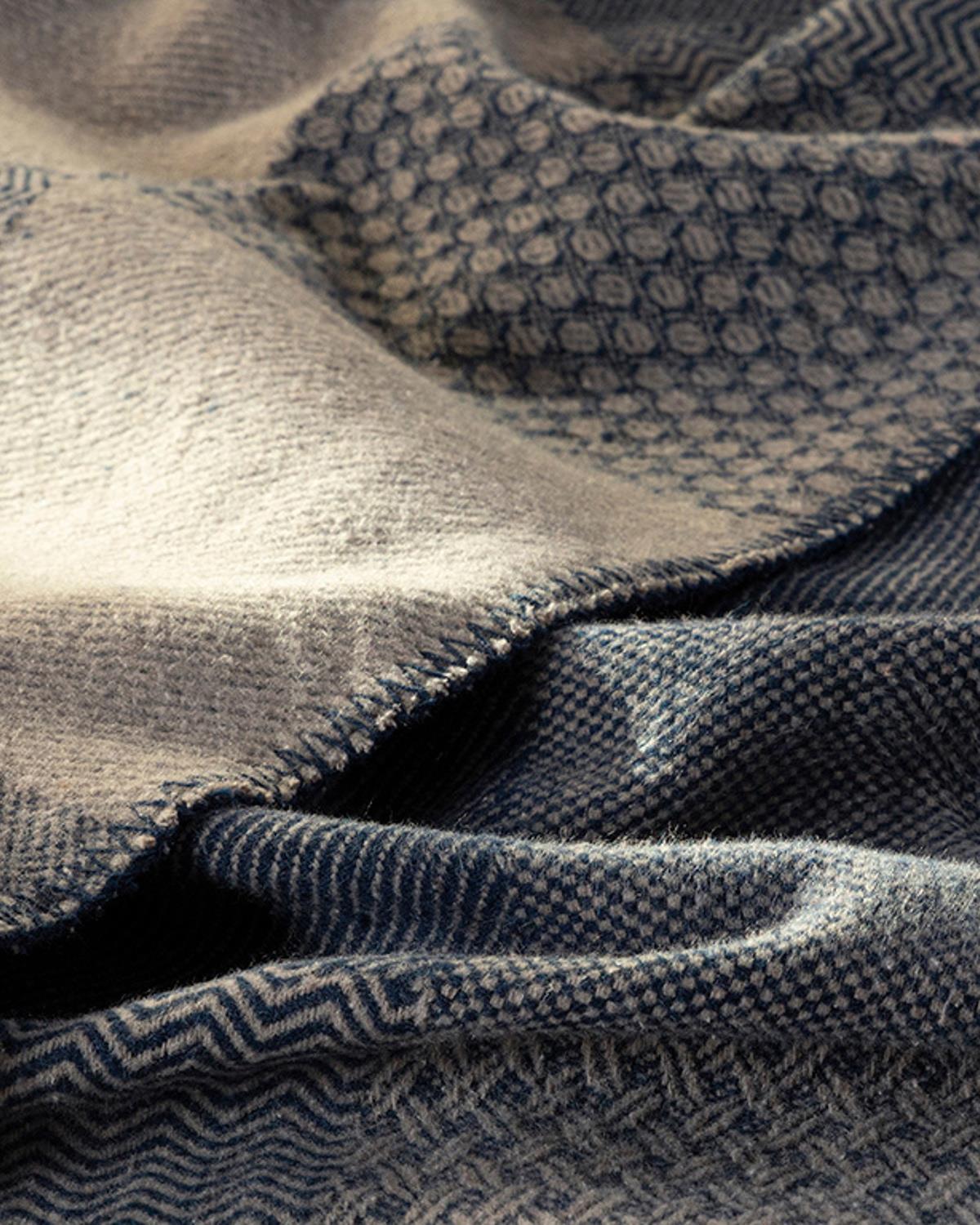 Modern Patch Cu Bumbac Double Pătură 200x220 cm Bleumarin