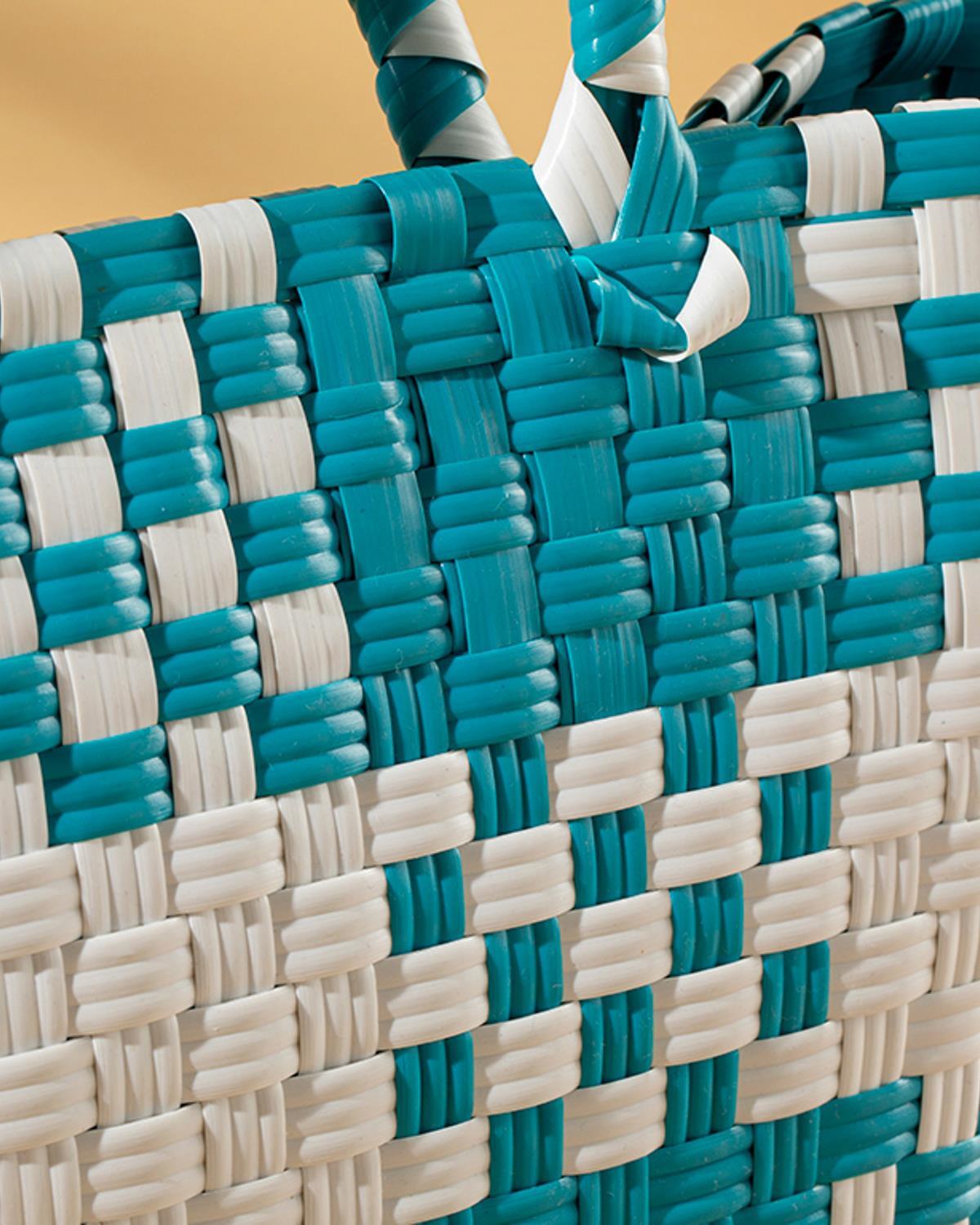 Modern Patch Geantă , 34*14*32 Cm, Albastru-Rosu