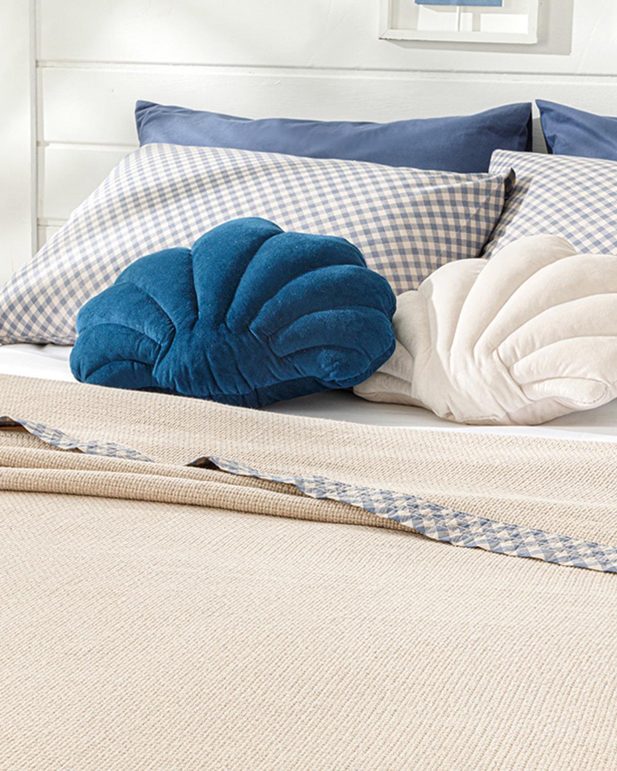 Modern Plaid Cu Bandă De Îmbinare Single Set Pătură De Vară 150x220 cm Bej