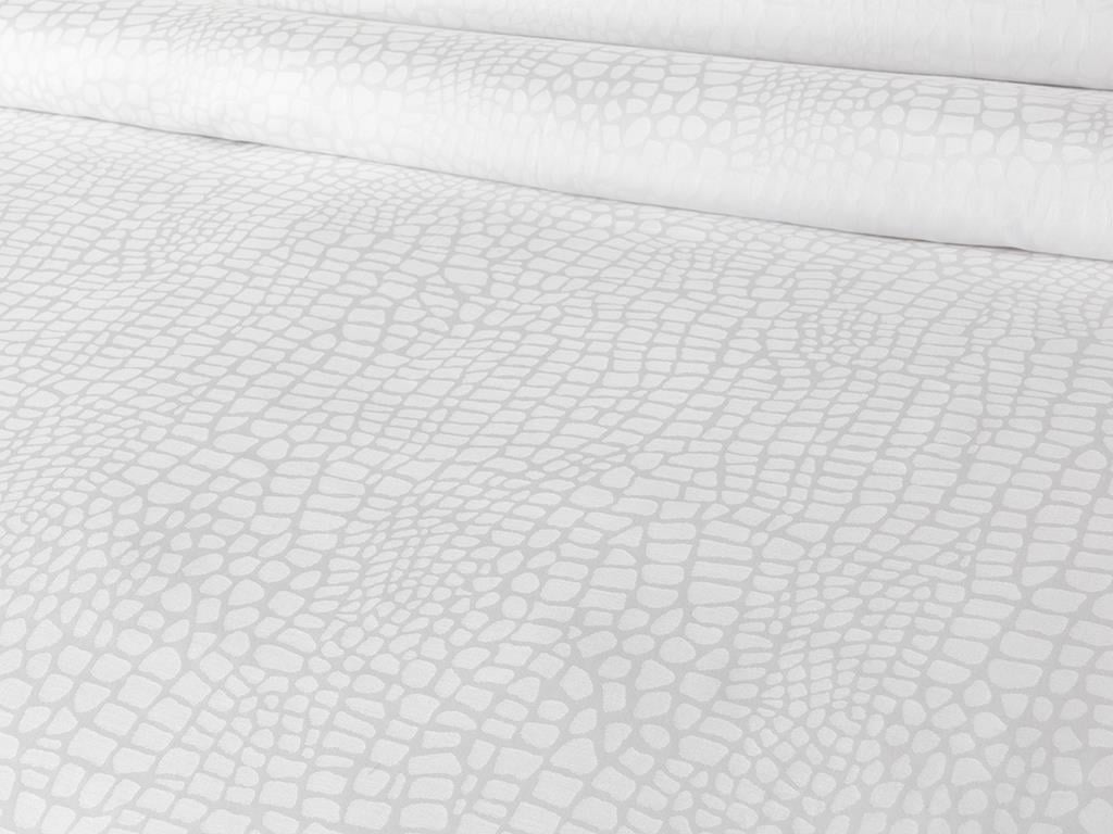 natură  Satin din bumbac jacard  SET LENJERIE DE PAT 160x220 cm White