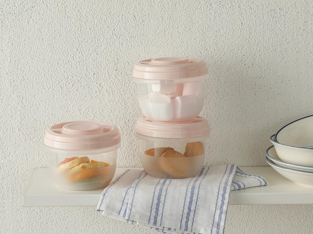 Nelly Plastic Storage Box Set 3x500 ml Powder