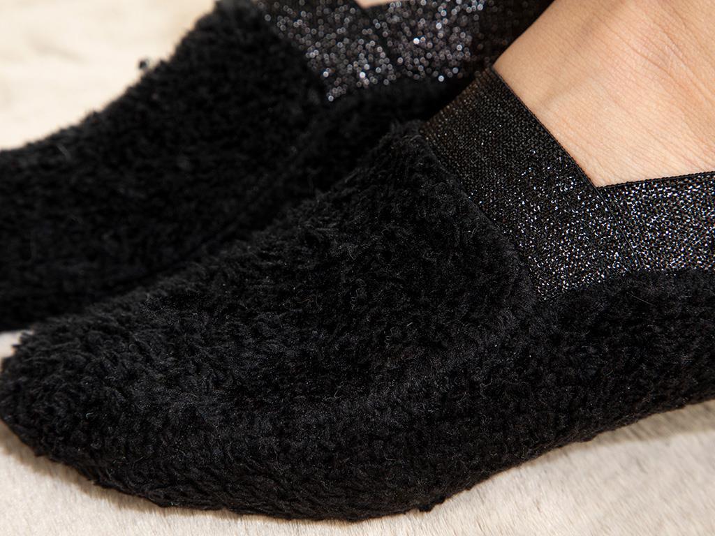 New Soft Silvery Pluş Femeie Ciorapi Din Pluș 36 - 38 Negru