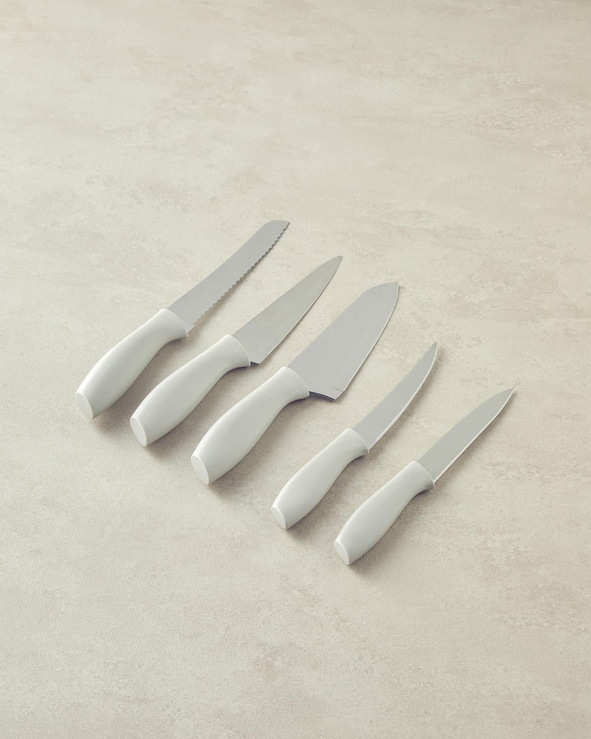 Steel 6 Pieces Knife Cream