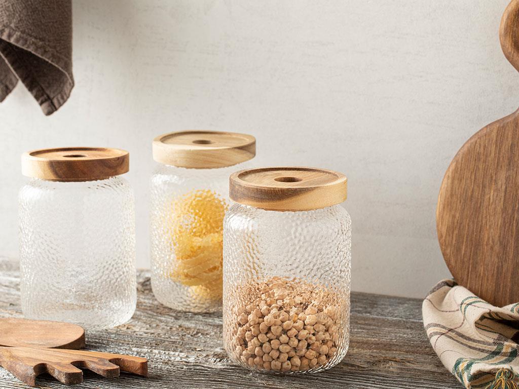 Oasis Borosilicate 3 pcs Jar 700 ml Transparent