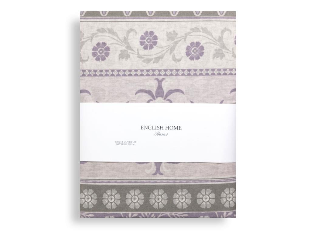Orientul Bumbac Double Person  SET LENJERIE DE PAT 200x220 cm Lilac.