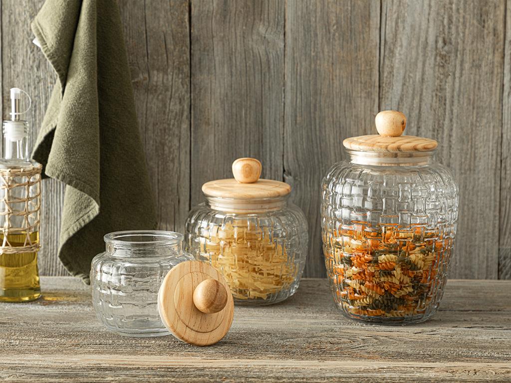 Osier Glass Jar 2100 ml Transparent