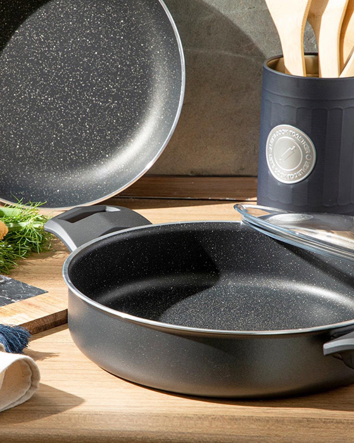 Oslo Granite 3 Pieces Cookware Set 26-26 cm Anthracite