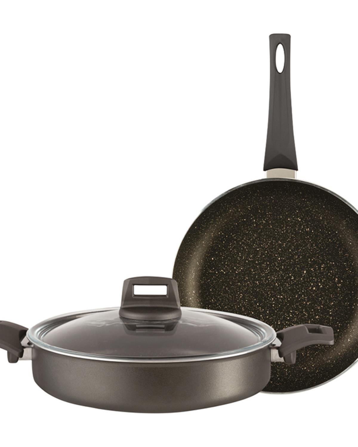 Oslo Granite 3 Pieces Cookware Set 26-26 cm Anthracite