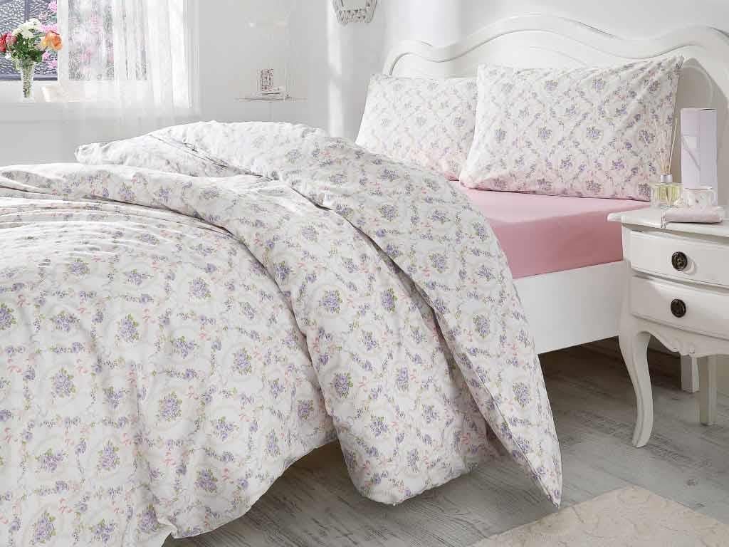 Pachet vintage  Jacard For One Person  SET LENJERIE DE PAT 160x220 cm Rose Color