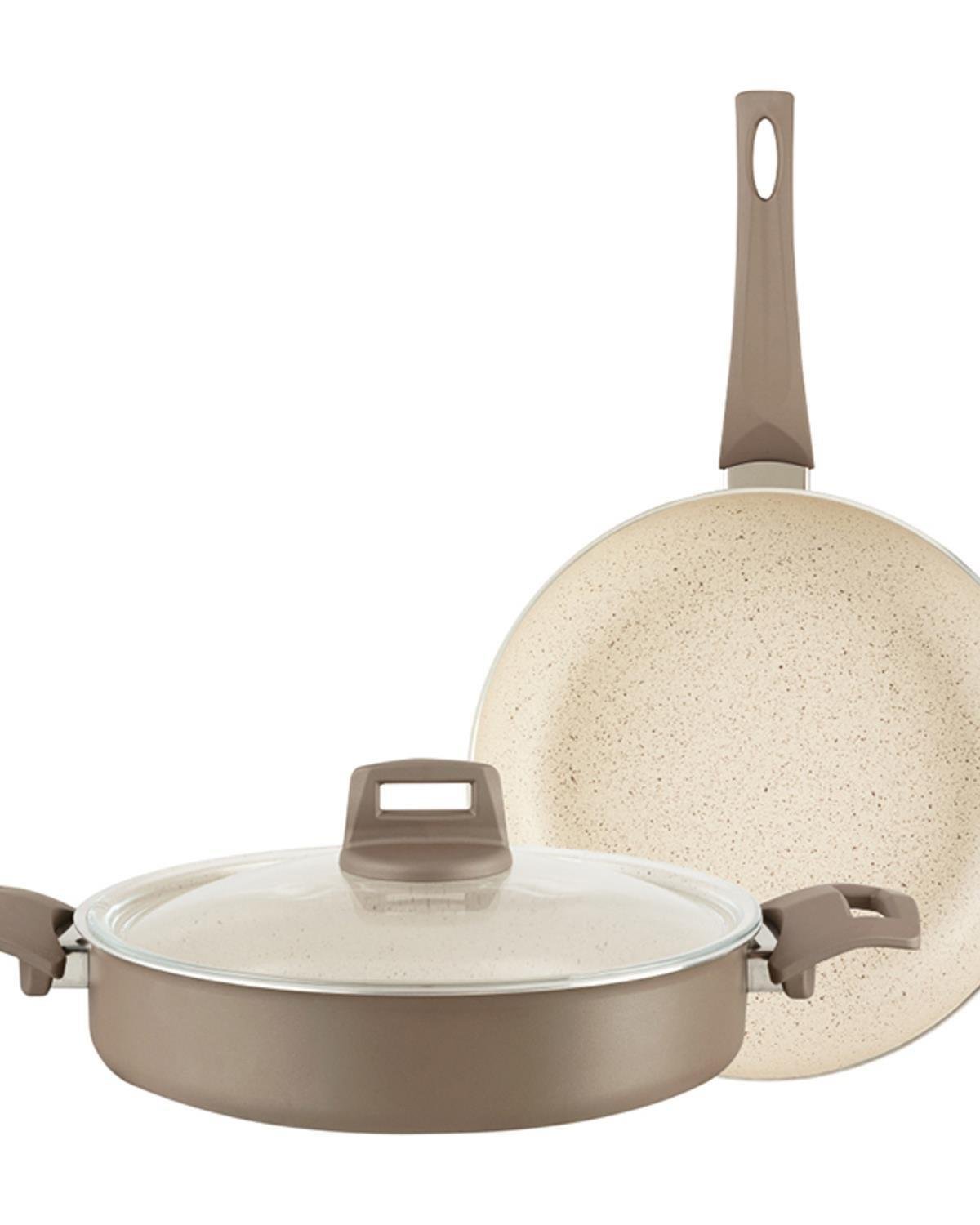 Paol Set De Vase De Gătit 3 Bucăți, Granit, 26-26 Cm, Albastru İnchis