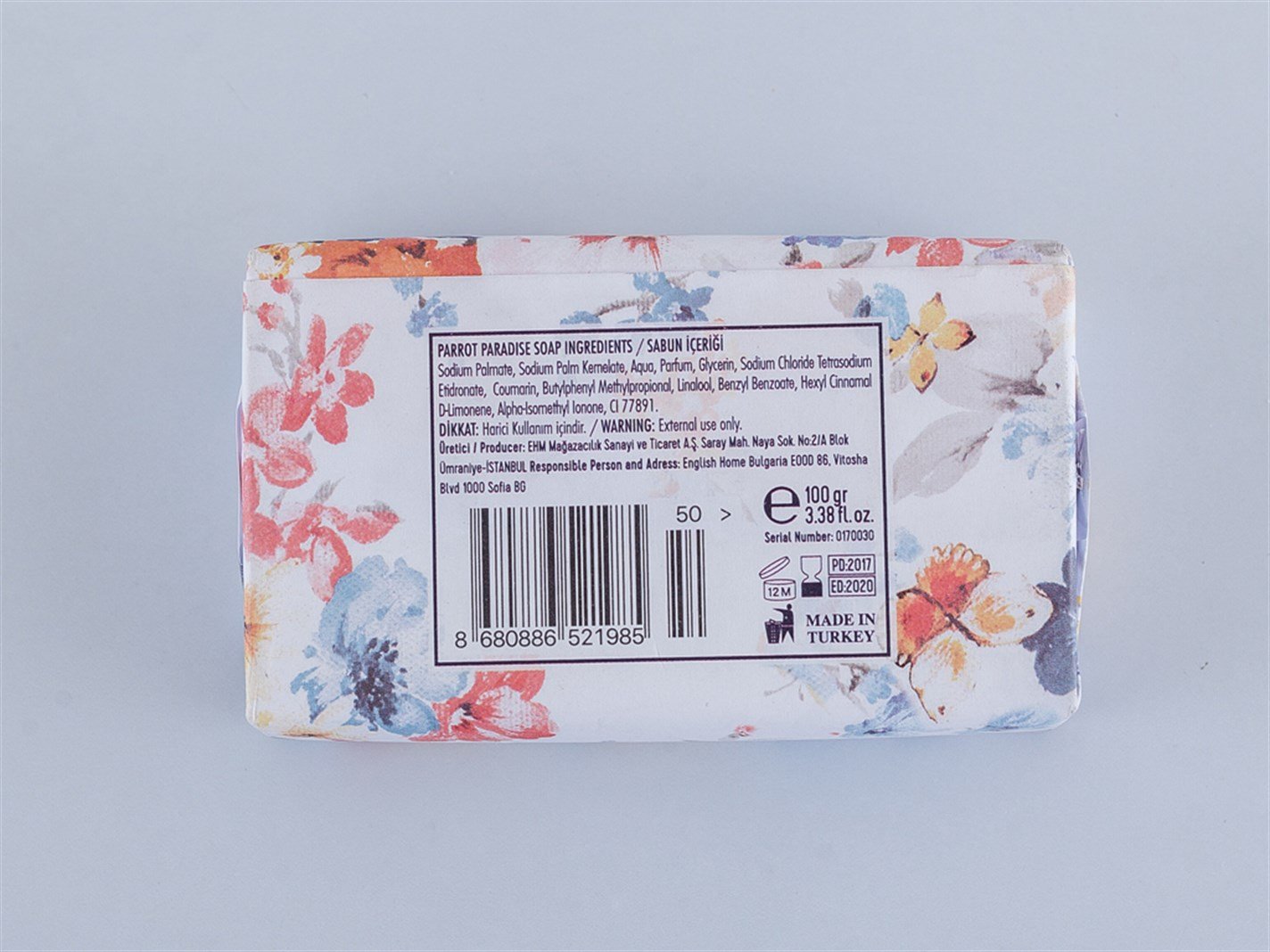 Paradisul papagalului Cosmetic  100 gr Alb