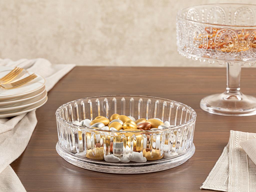 Patio Glass Presentation Plate 19 cm Transparent