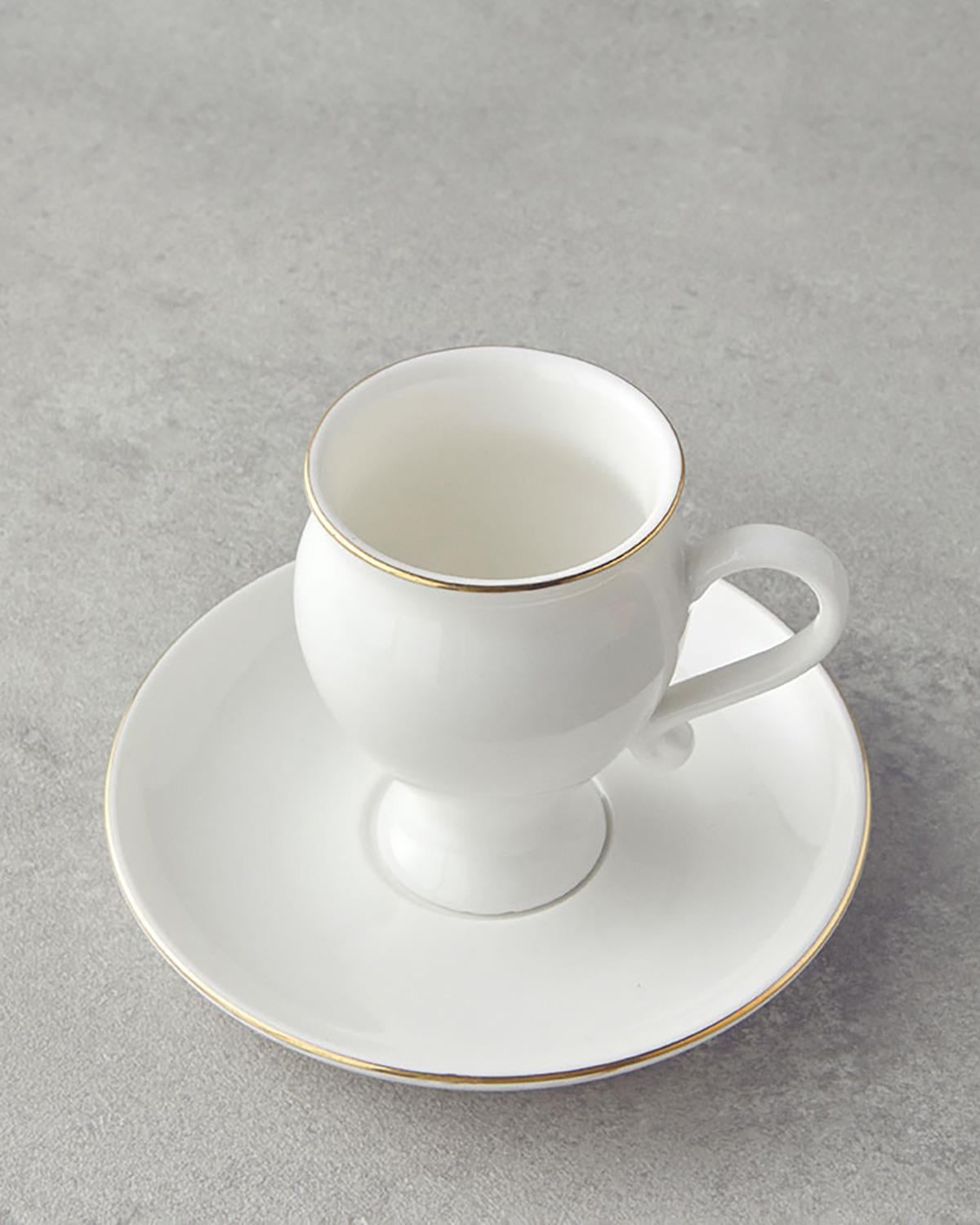 Patricia Porcelain 12 Parça 6 Kişilik Coffee Cup Set 90 ml Gold