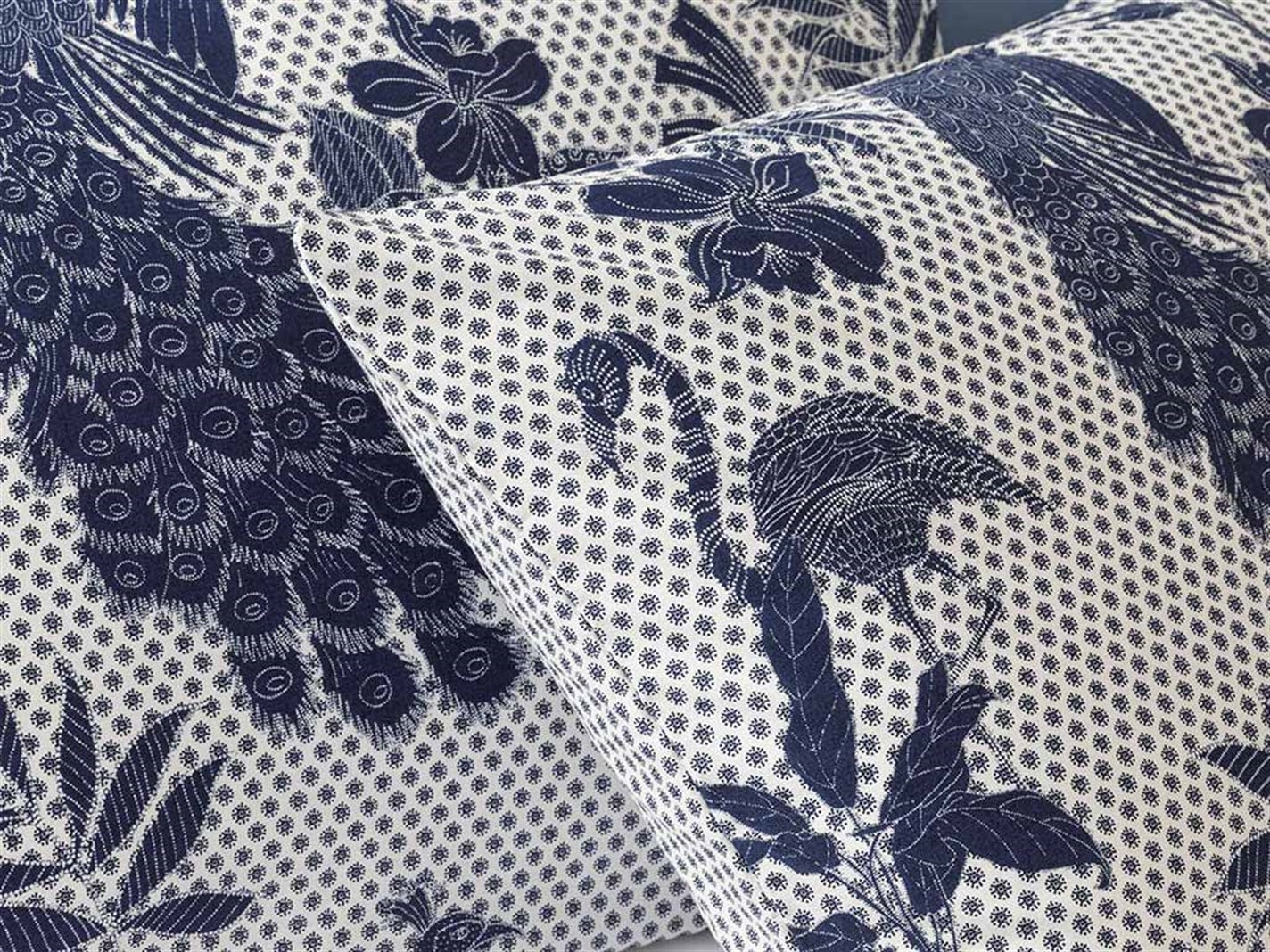 Peafowl 57 Tel / 144 Numărul de fir 2 set 50x70 cm Albastru