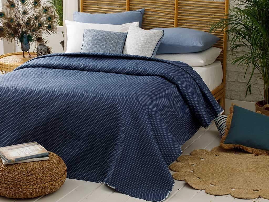 Peafowl  King Size  CUVERTURĂ MULTIFUNC 220x240 cm Dark Blue