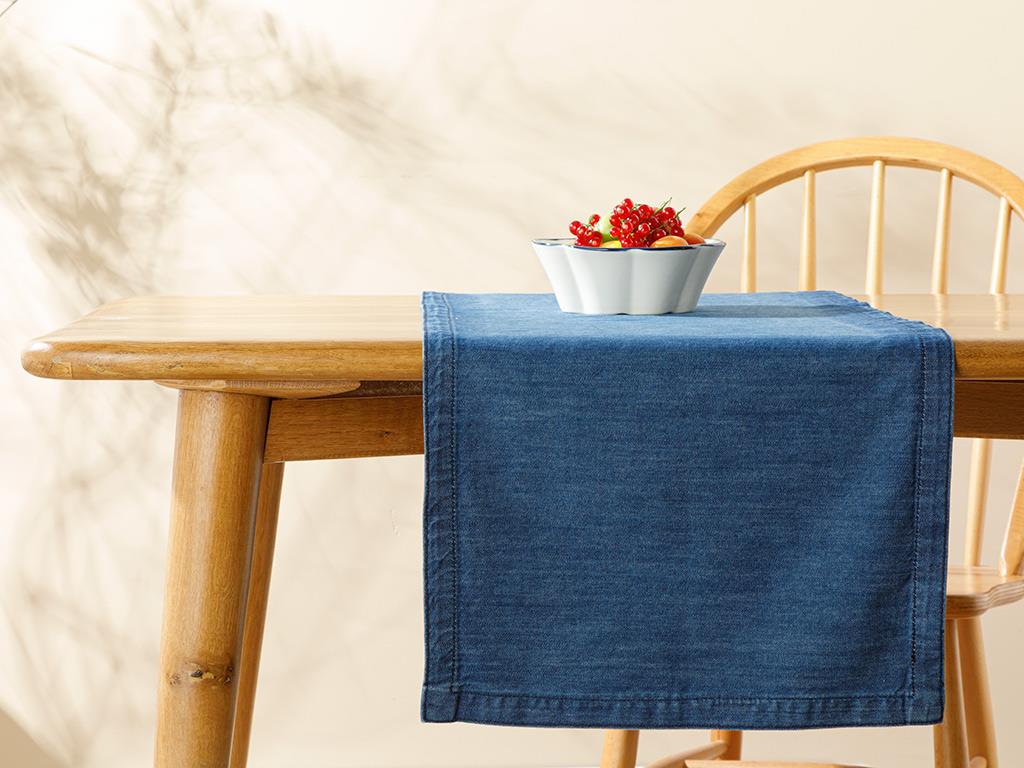 Peggy Cotton Runner 40x140 cm İndigo