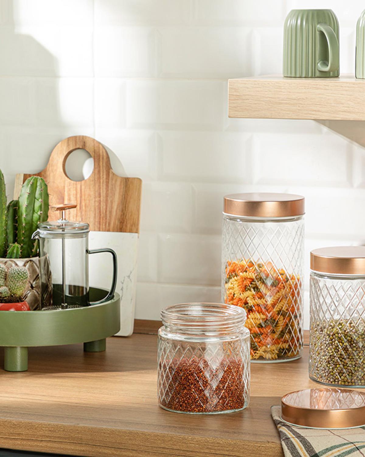 Peggy Glass Storing Jar 1800 ml Bronze