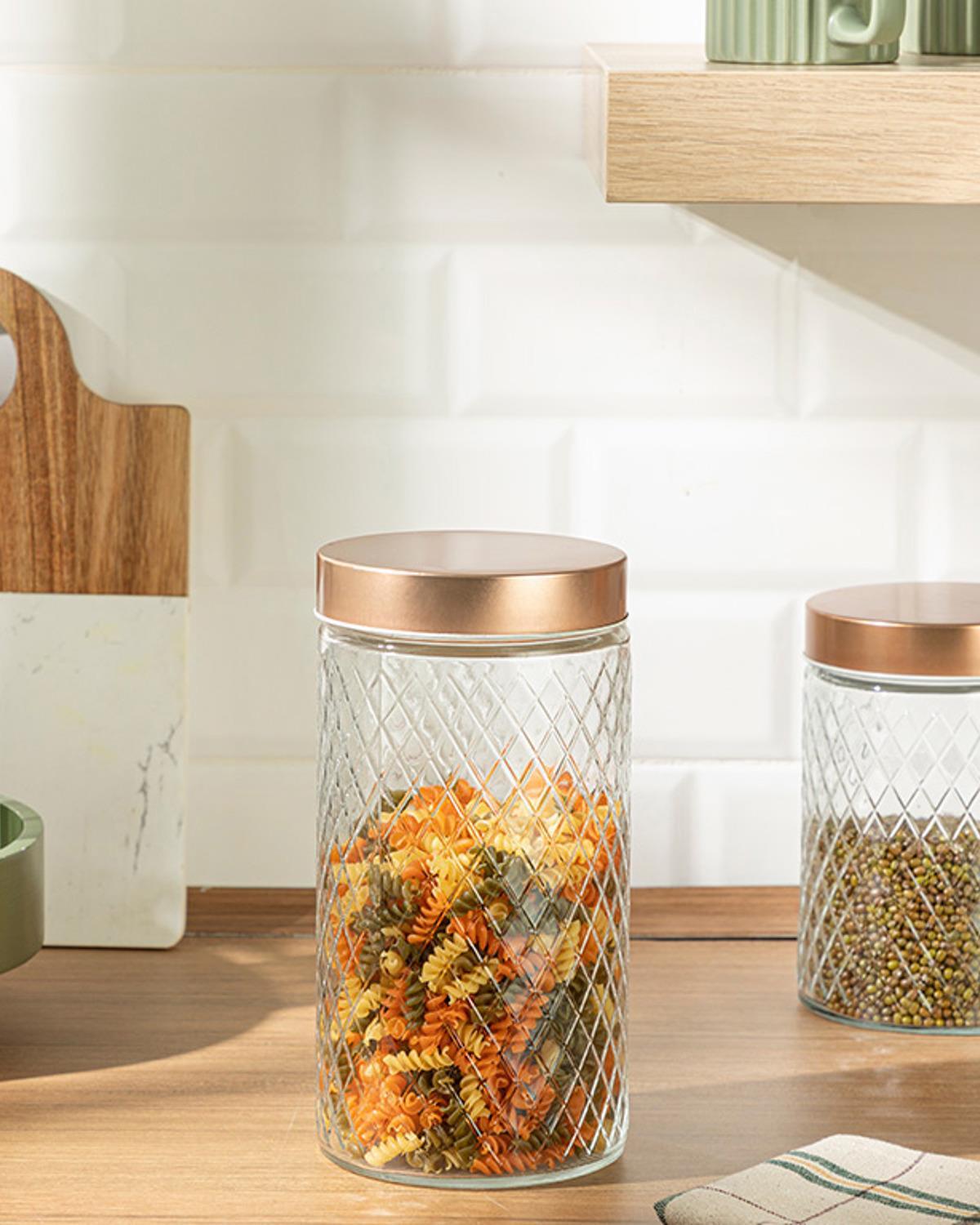 Peggy Glass Storing Jar 1800 ml Bronze