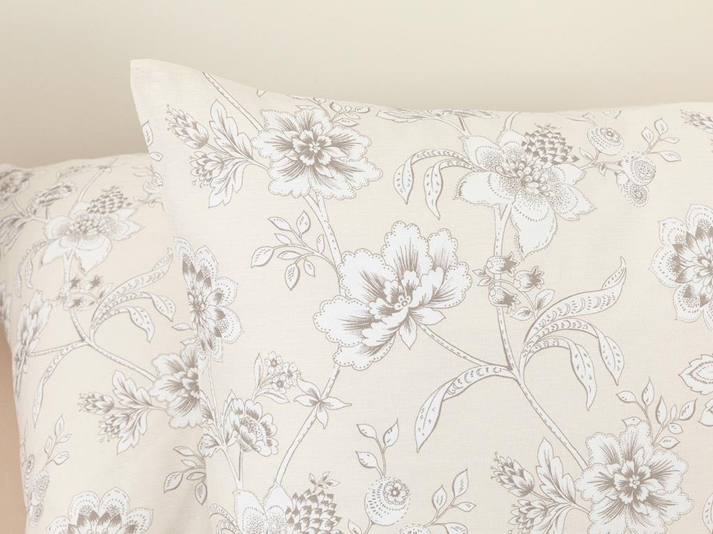Peony Jacobean Bumbac Set 2 Față De Pernă 50 x 70 cm Bej