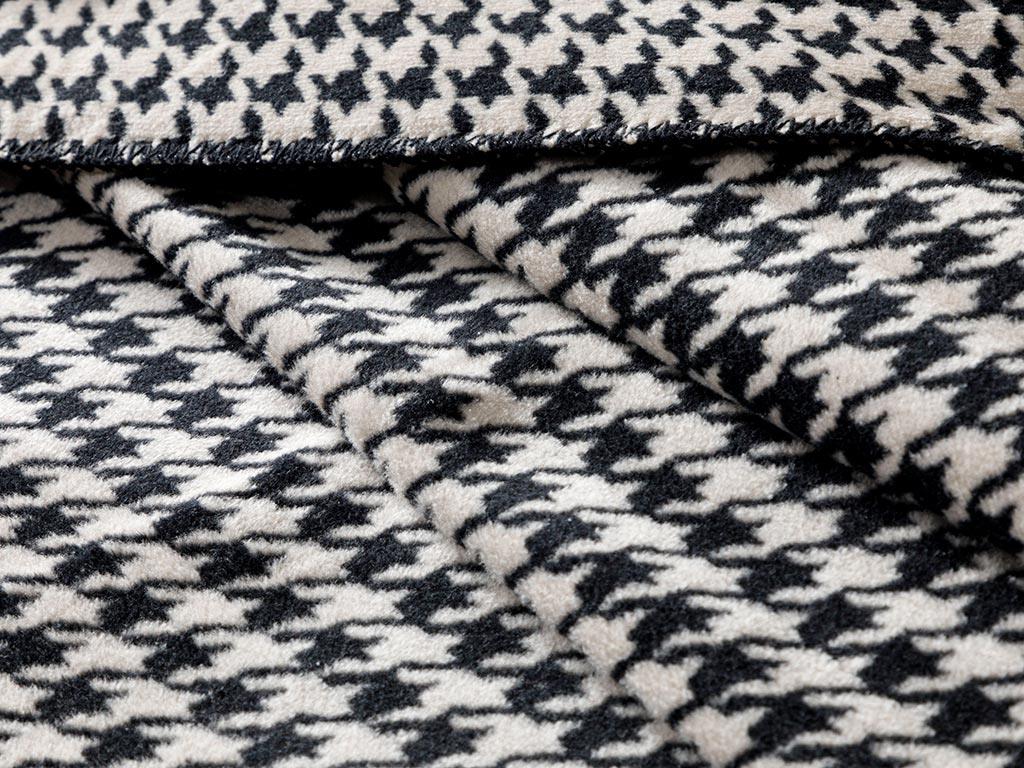 Pied de poule Cottony For One Person  PĂTURĂ 150x200 cm Beige-Black