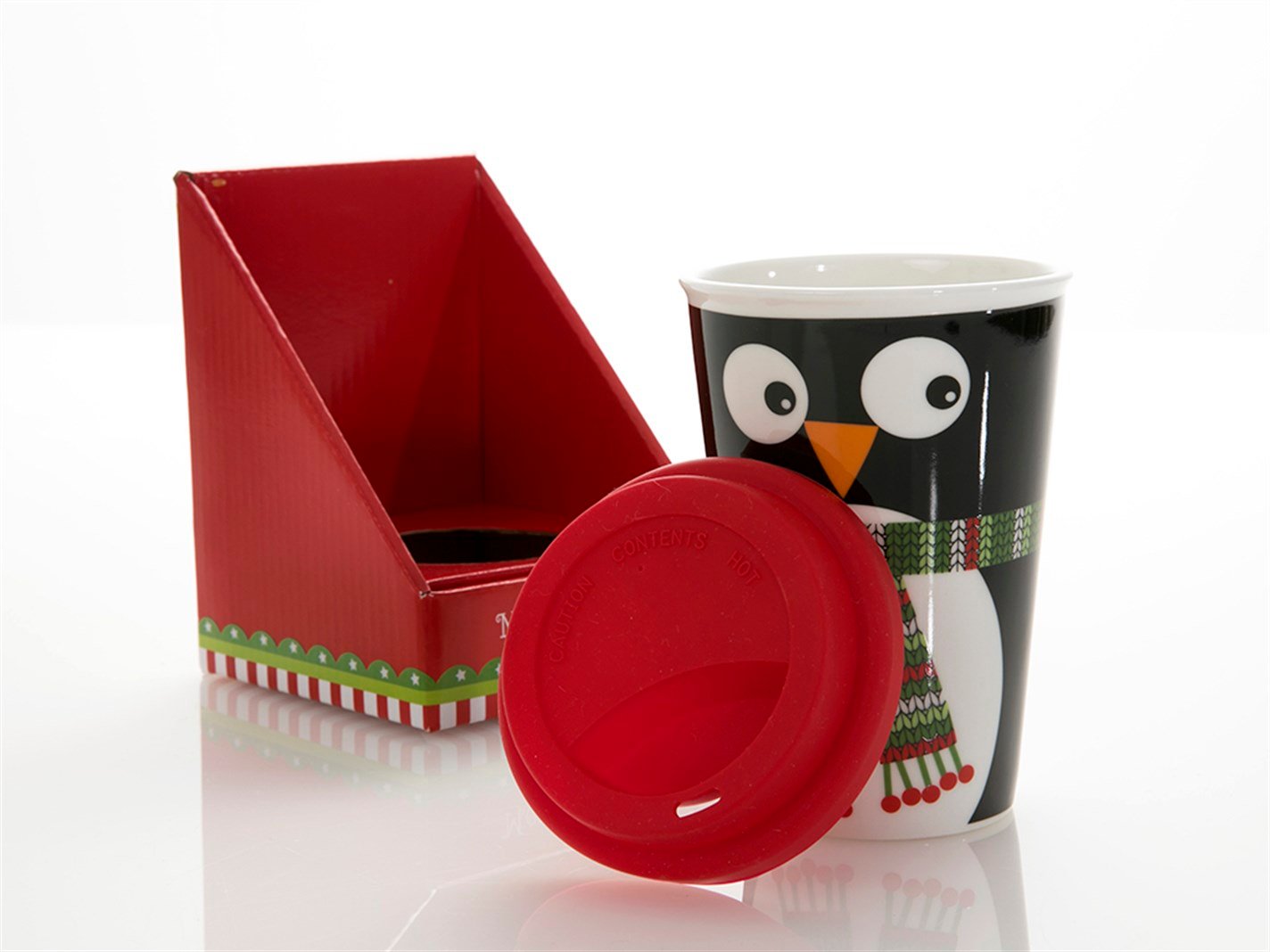 Pinguin  Capacul siliconului 400 ml roșu
