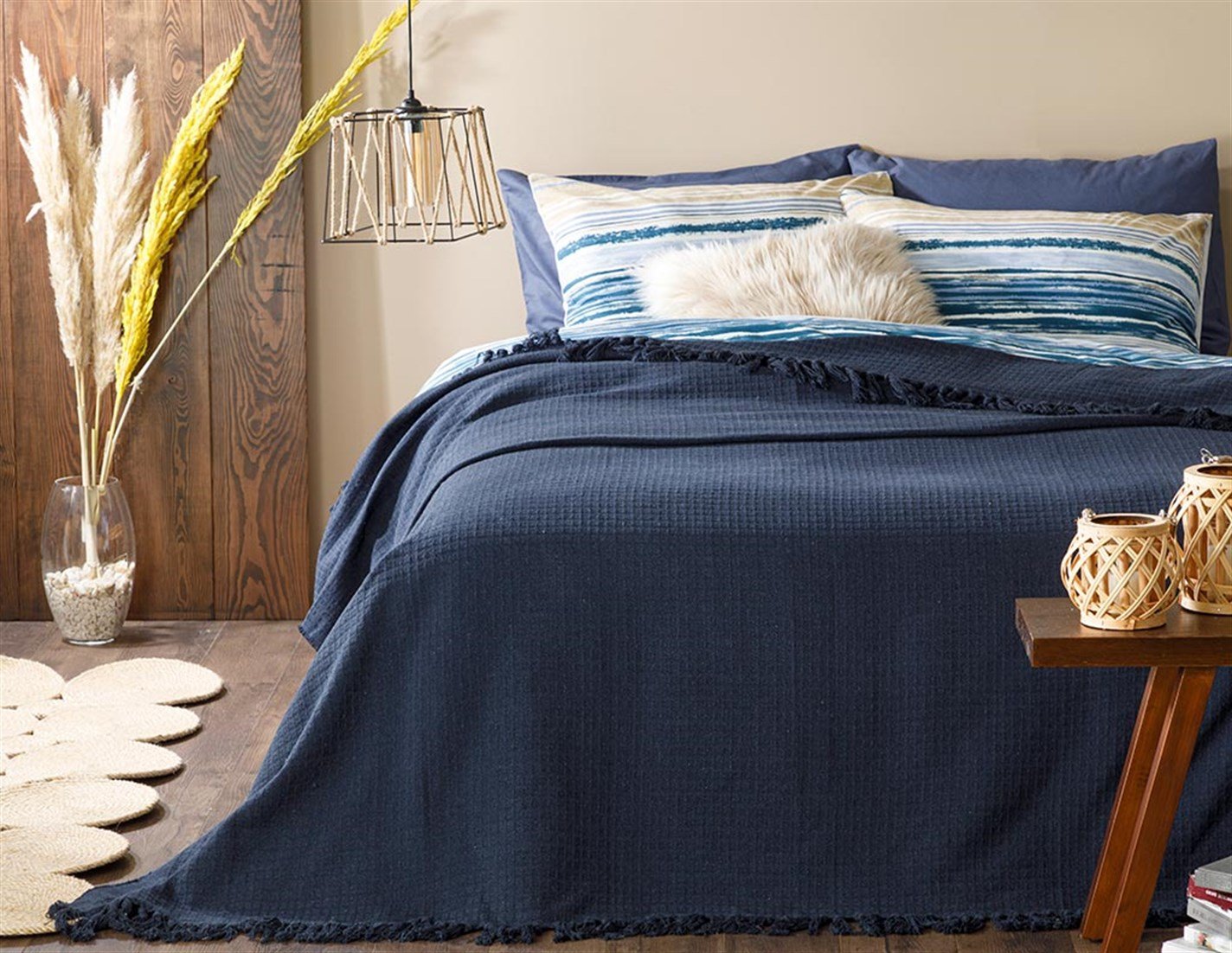 Plaid Simplu Pentru o persoana 160x240 cm Albastru inchis