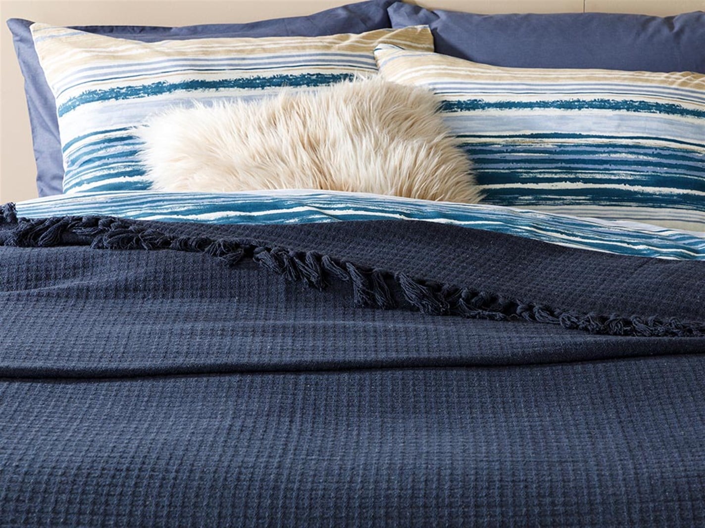 Plaid Simplu Pentru o persoana 160x240 cm Albastru inchis