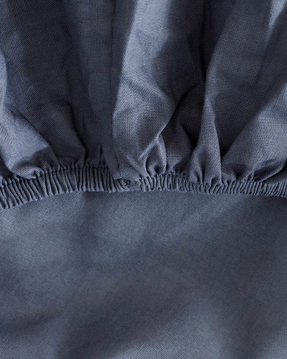 Plain Bumbac Double Set Lenjerie De Pat 200x220 cm Albastru - Bleumarin