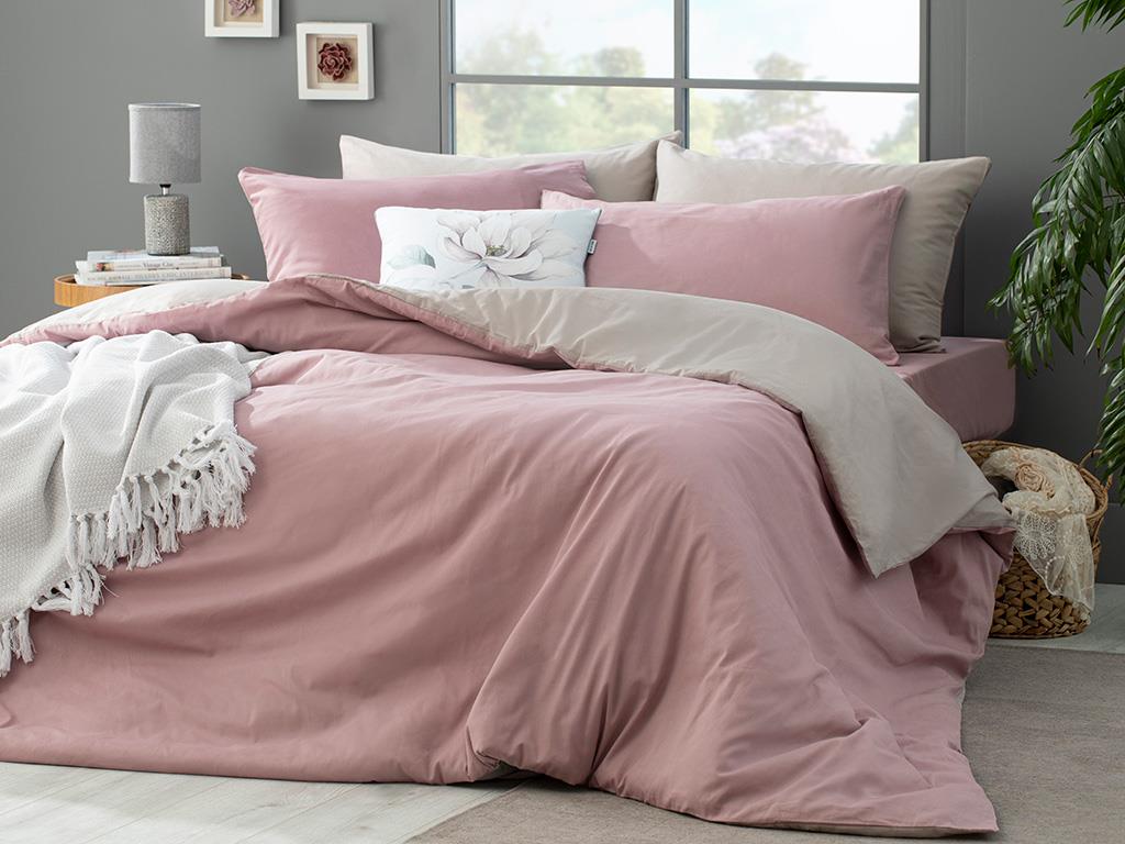 Plain Bumbac For One Person  SET LENJERIE DE PAT 160x220 cm Lilac-Gray