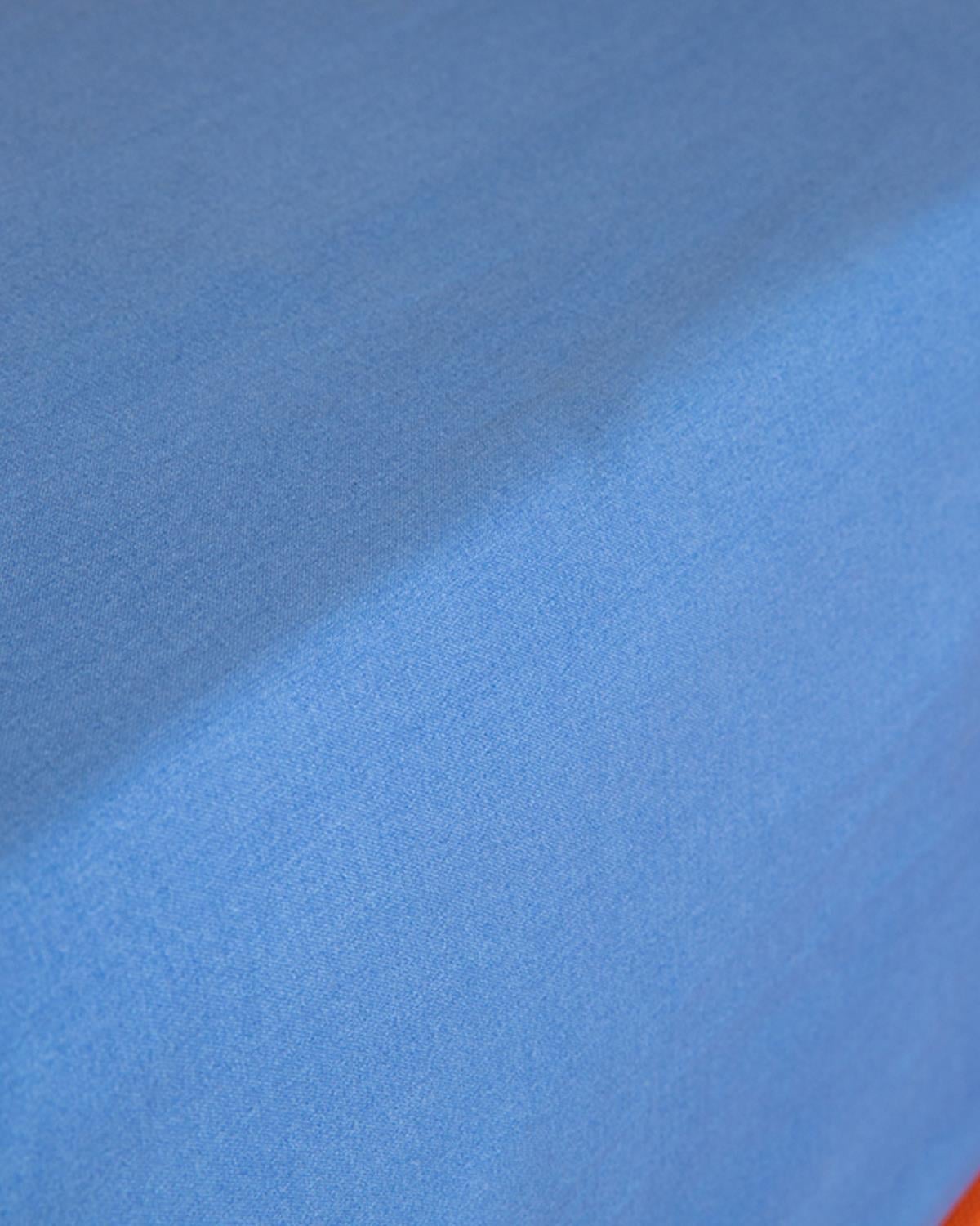 Plain Cu Bumbac Double Cearșaf Cu Elastic 160x200 cm Albastru