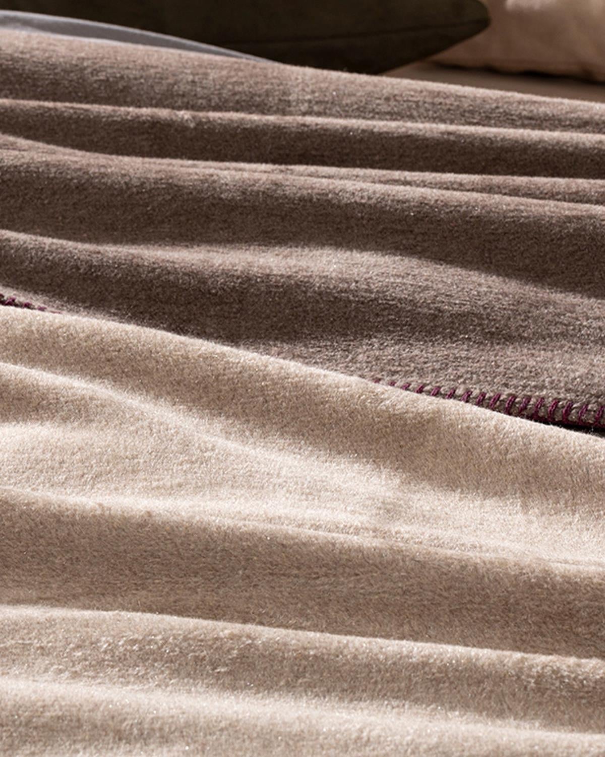 Plain Cu Bumbac Single Pătură 150x200 cm Bej-Cafeniu