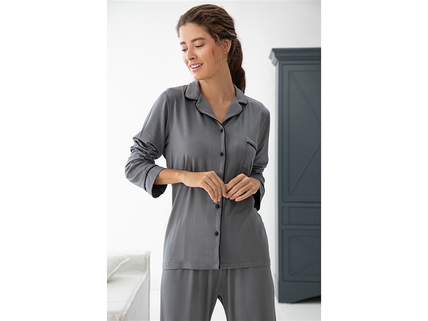 Plain # femei S Anthracite