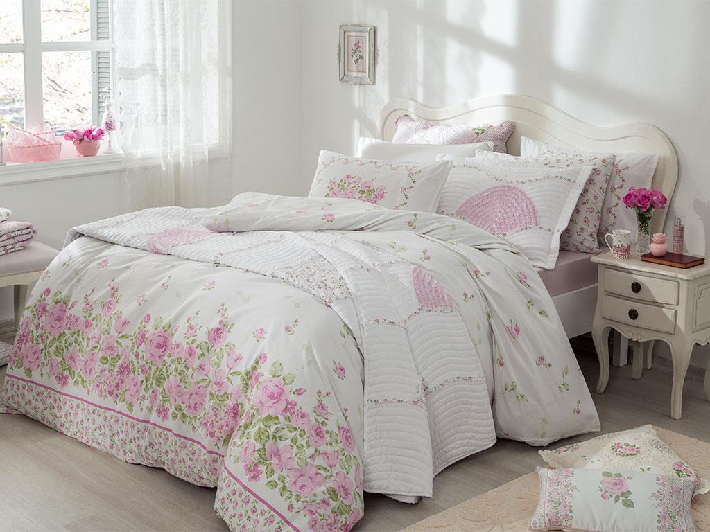 Ploaie de trandafiri Cottony Double Person  LENJERIE DE PAT 200x220 cm Pink