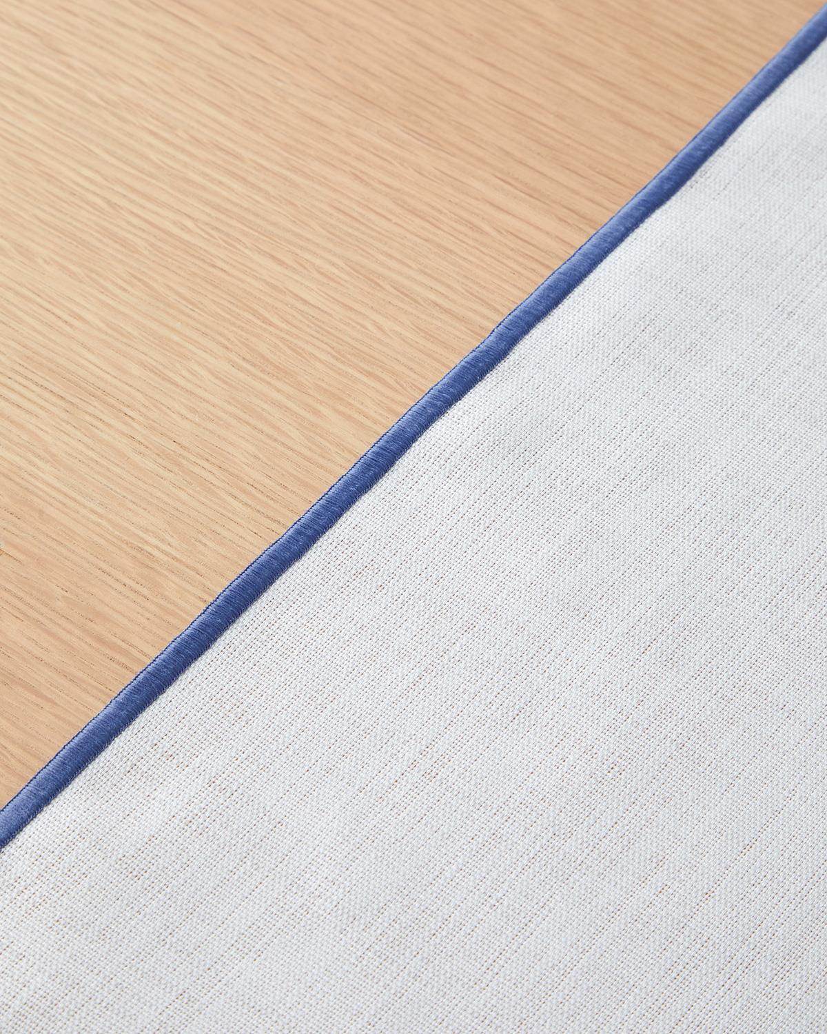 Poliester Ștergar 40x140 cm Alb - Bleumarin