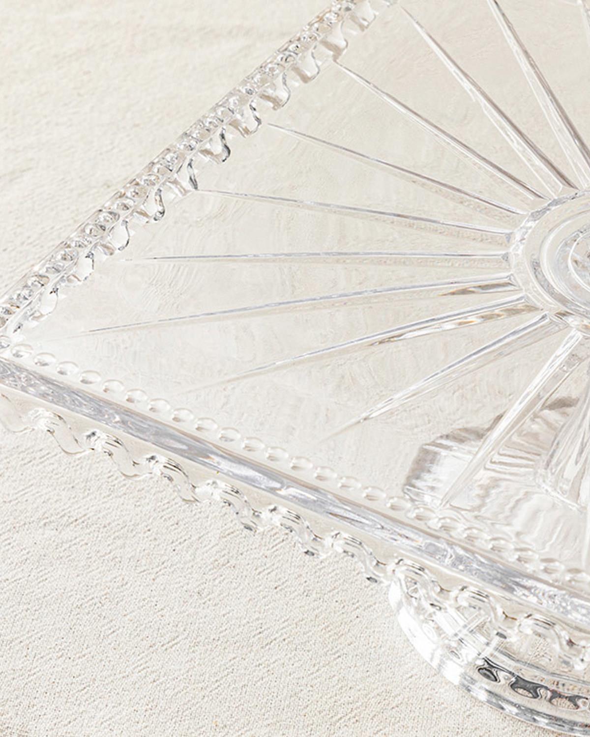 Ponto Glass Cake Stand 25x11 cm Transparent