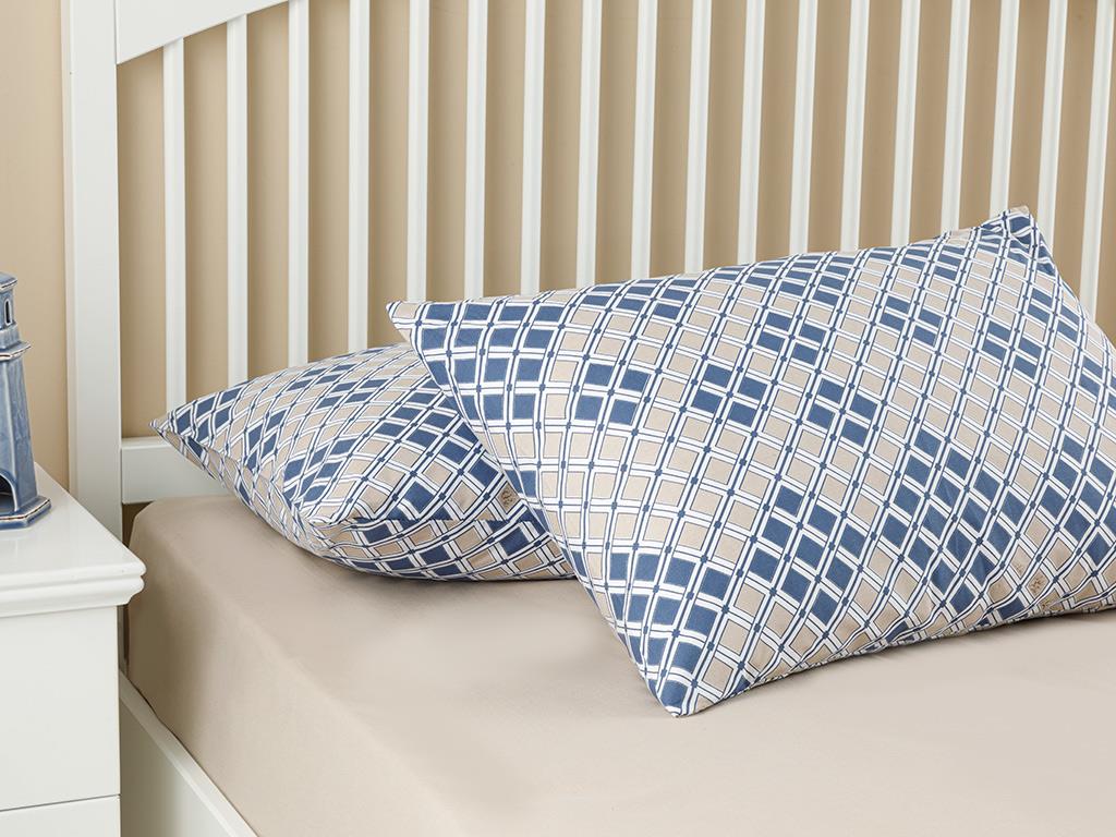 POOL POP Bumbac Set 2 Față De Pernă 50 x 70 cm Albastru închis