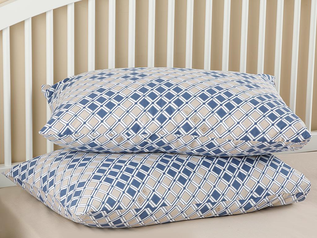 POOL POP Bumbac Set 2 Față De Pernă 50 x 70 cm Albastru închis